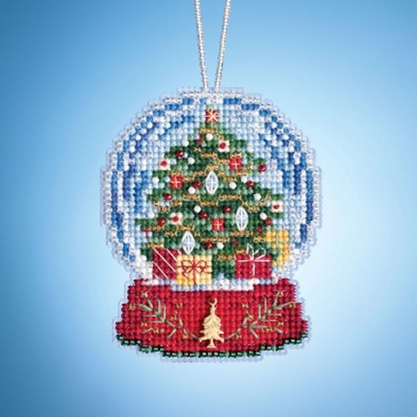 Mill Hill Snow Globe Charmed Ornaments, Christmas Tree Globe MH16-1936 Counted Cross Stitch Kit