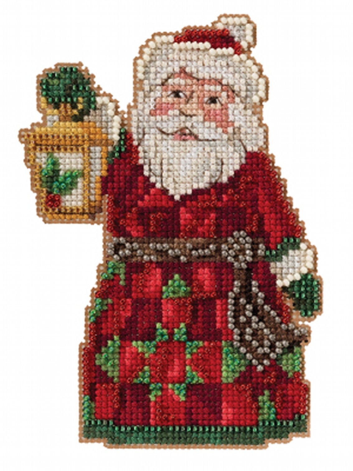 Christmas Lantern Cross Stitch Ornament Kit Mill Hill 2019 Winter Holiday  MH181934