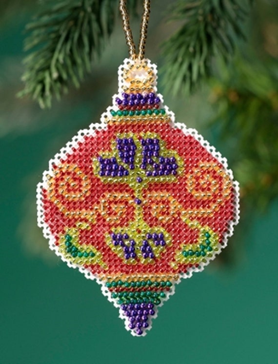 Mill Hill Jeweled Christmas Ornaments Collection Counted Cross-Stitch Kit