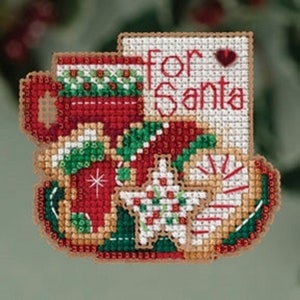 Mill Hill Winter Holiday Collection, For Santa MH18-3302 Christmas Ornament Counted Cross Stitch Kit