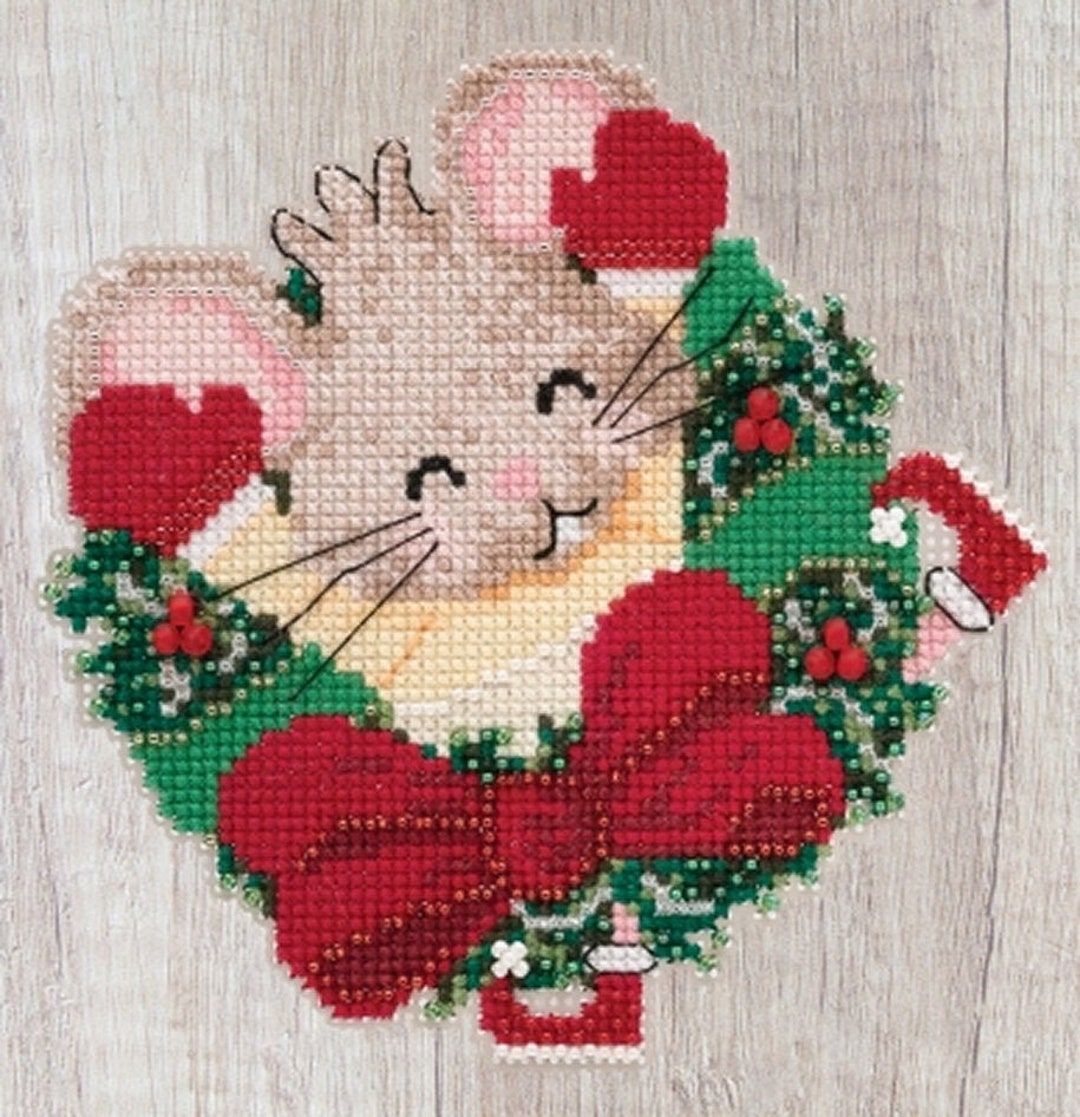 5x5 18 Count - Jim Shore Reindeer Counted Cross Stitch Kit - Mill Hill