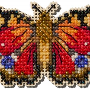 Mill Hill Spring Bouquet Collection Peacock Butterfly MH18-2512 Ornament Beaded Counted Cross Stitch Kit