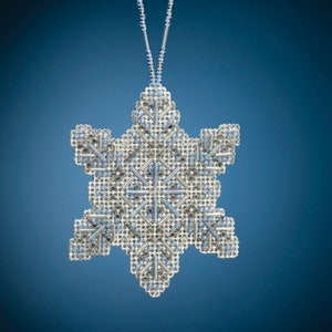 Mill Hill Beaded Holiday, Crystal Snowflake MH21-2011 Christmas Ornament Counted Cross Stitch Kit