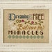 Lizzie Kate Flip-It F153 - Dreaming is Free - Counted Cross Stitch Chart Pattern with Button