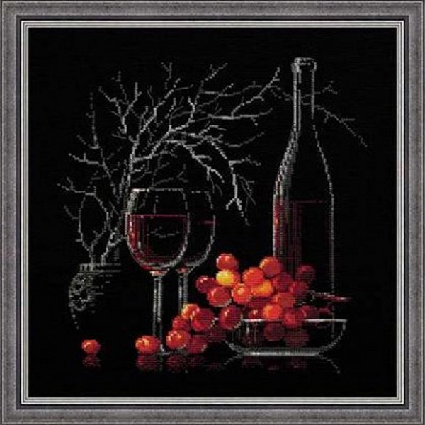 Riolis - Still Life with Red Wine 1239 Counted Cross Stitch Kit