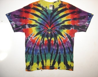 2XL or 3XL or 4XL Tie-Dye Rainbow Spider T-Shirt