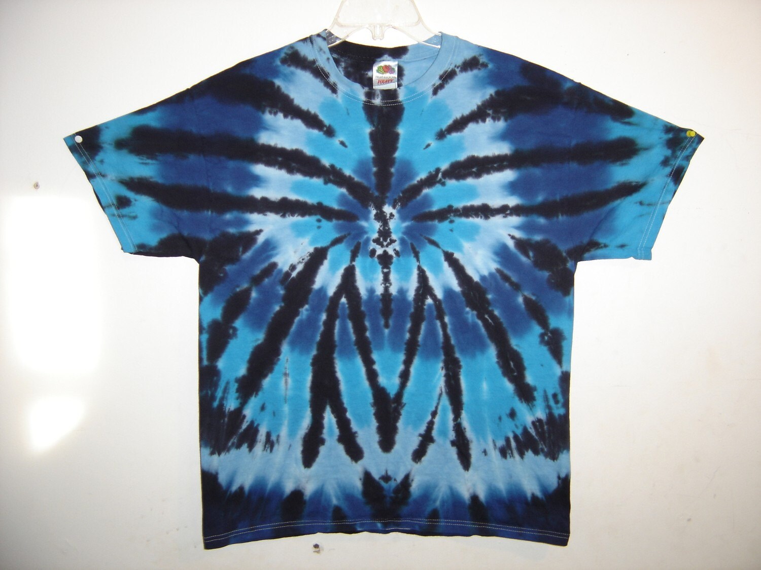 新品 anytee Diamond Blue Dyed Long Tee 2XL Adult X-Large Repeating Diamond Tie Dye Shirt — Fun