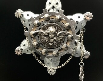 E.K. Original Steampunk Ornament for Holiday Gift Giving, Unique Authentic Gift, Christmas, Holiday Ornament