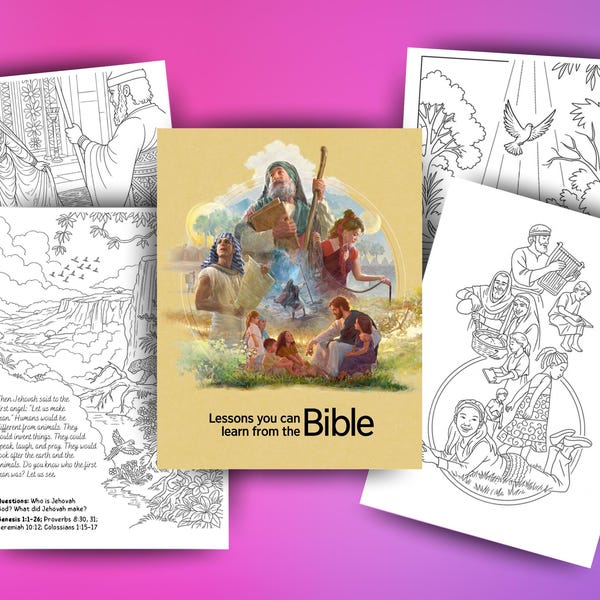 JW Kids Coloring Book – Lessons You Can Learn From the Bible (UPDATED VERSION)