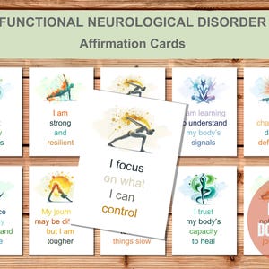 56 cartes d'affirmation FND imprimables | PDF et JPG | Pont de soutien avec oeuvre d'art corporelle inspirée du yoga | Cadeau pour prendre soin de vous | Cartes Mentalité positive