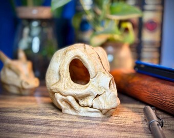ヒトカゲ - 手作りのスカルランタン - ティーライト付き