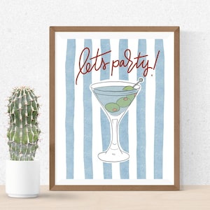 Classic Martini Cocktail Print – Classic Bar Decor & Kitchen Art