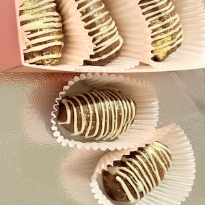 Luxury Chocolate Covered Dates with Pistachio or Hazelnut Cream | Handmade Belgian Chocolate Dates | Ramadan Gift