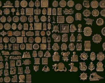 157 Pcs 3D STL Models of Different Decorative Watches Clocks Theme for CNC Router Carving 3D Printer Aspire V Carve Artcam