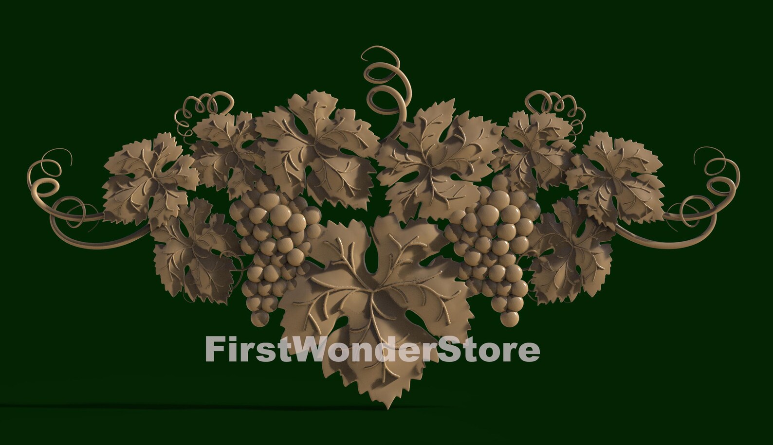 7 Pcs 3D STL Models of Grape Pattern for CNC Router, Engraver, Carving ...
