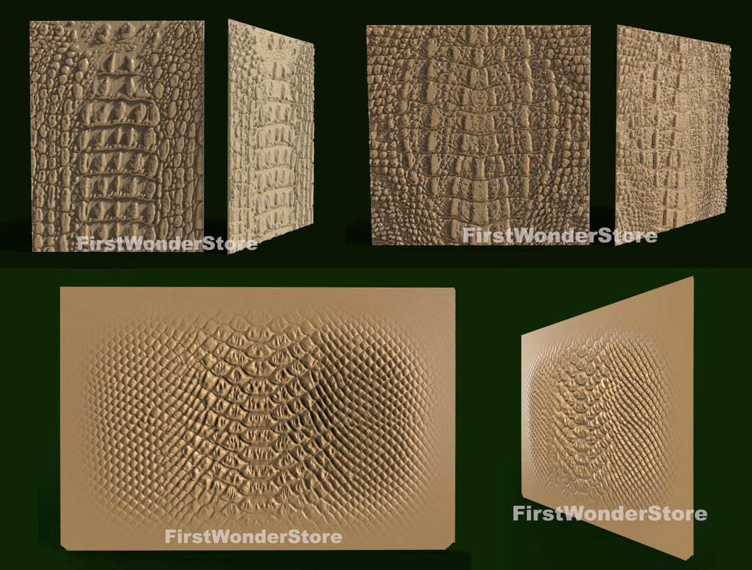 Cnc Router Textures 3D Crocodile & Dragon Skin STL Models: CNC Router Carving Textures - Etsy