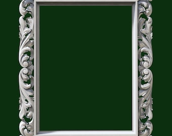 Ornate Square Frame 3D STL Model for CNC Router