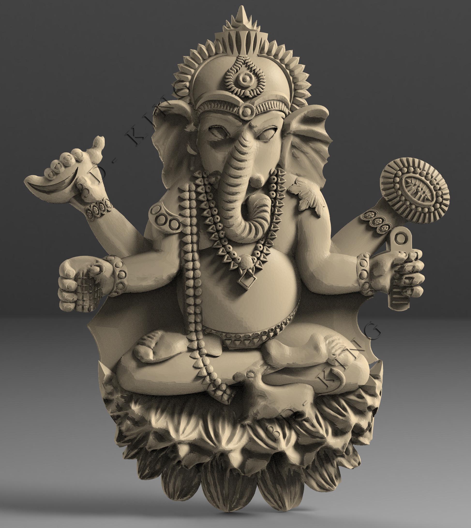 9 Pcs 3D STL Models God Ganesha Theme for CNC Router, Engraver, Carving ...