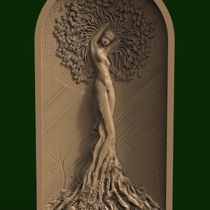 3D STL Modell der schönen Frau Baum 9 für CNC-Fräser Engraver Carving-Maschine 3D-Drucker Artcam Aspire Fusion3D