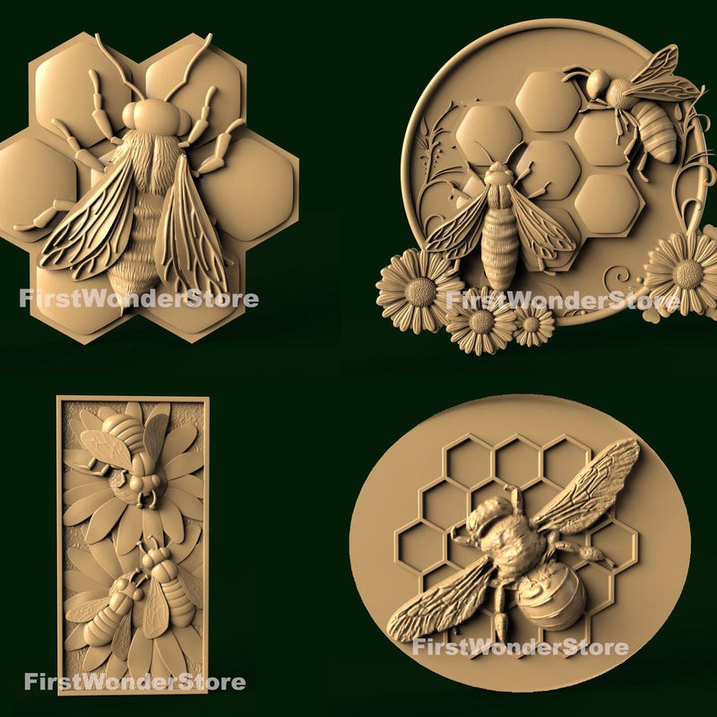 3d Printed Flower Bee - Etsy
