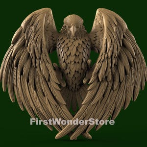 3D STL Modell 8 Adler Wildtier angreifend für CNC Fräser Engraver Carving Maschine 3D Drucker, Aspire, Artcam, Fusion3D