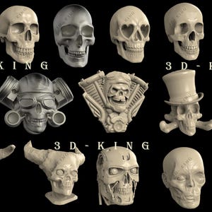 16 peças 3D STL modelos inteiros de Dead & Scull tema para roteador CNC, gravador, máquina de escultura, impressora 3D Artcam, Aspire, Fusion