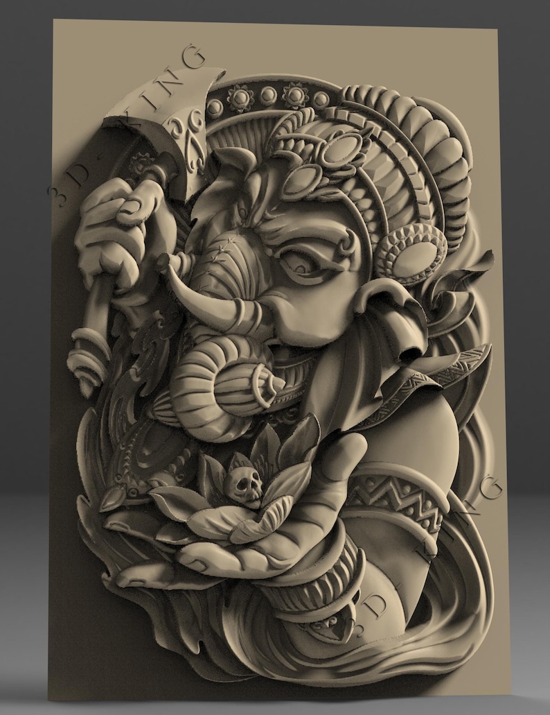 9 Pcs 3D STL Models God Ganesha Theme for CNC Router, Engraver, Carving ...