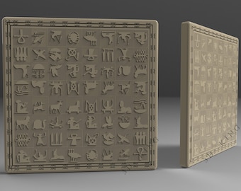 Modello STL 3D: scacchiera egiziana per router/stampante CNC