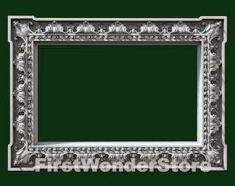 3D STL Model: Square Classic Frame for CNC Router, Engraver, 3D Printer