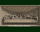 The Last Supper 3D STL Model for CNC Router Engraver Carving Machine 3d Printer