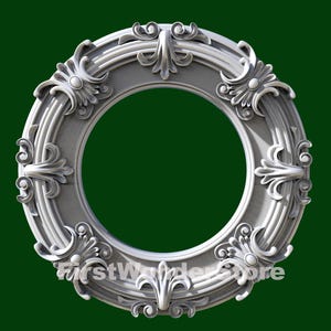 3D STL Modell Circle Frame Classic Pattern 7 für CNC Fräser Engraver Carving Maschine 3D Drucker Artcam Aspire Fusion3D