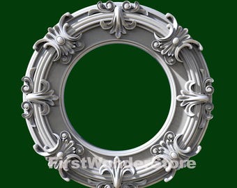 3D STL Model: Classic Circle Frame for CNC Router, Engraver, 3D Printer