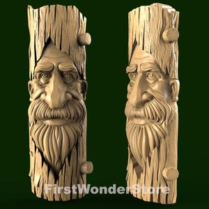 3D STL Modell The Goblin Forester TreeMen für CNC Fräser Engraver Carving Maschine 3D Drucker Artcam Aspire Fusion3D