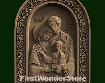 Saint Family 3D STL Model for CNC Router Engraver Carving Machine