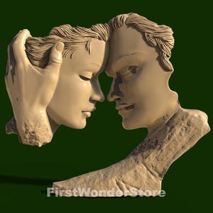 Modello STL 3D di Lover's Together per router CNC, incisore, macchina per intaglio, stampante 3D Artcam, Aspire, Fusion3D