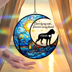 Personalized Dog Loss Sympathy Gift, Custom Dog Memorial Suncatcher, Pet Memorial Gift Pet Suncatcher, Loss of Dog Gift Dog Remembrance Gift