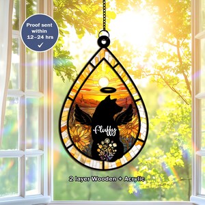 Personalized Loss Of Dog Sympathy Suncatcher, Dog Memorial Gift, Pet Memorial Suncatcher, Loss of Dog Gift, Dog Remembrance Gift, Pet Loss