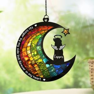 Personalized Pet Memorial Gift, Dog Memorial Suncatcher, Rainbow Bridge Pet, Dog Loss Sympathy Gift, Dog Remembrance, Loss of Dog Gift