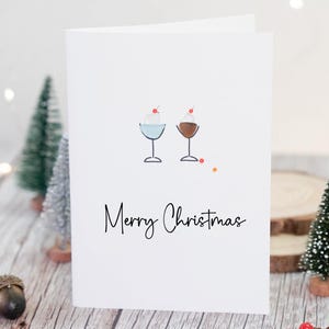 Carta di vetro marino fatta a mano / Carta per feste di Natale e compleanno con design unico per cocktail