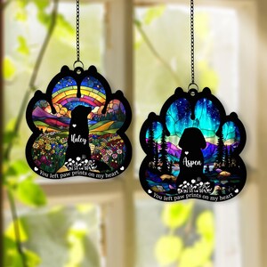 Dog Memorial Gift, Personalized Loss Of Dog Sympathy Suncatcher, Pet Memorial Suncatcher, Loss of Dog Gift, Dog Remembrance, Pet Loss Gift