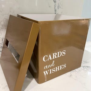 LOCAL PICK UP - Wishing Well Cardboard Box, Engagement Party, Wedding Wishing Well, Wedding Gifts, Envelopes, Cards and Wishes