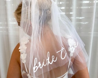 Bride to Be Veil: White Tulle, Bachelorette Party Photo Prop