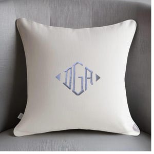 Housse de coussin brodée au design minimaliste - Coussin personnalisé, nom personnalisé, coussin initial, cadeau abordable pour maman, décoration printanière, cadeau unique