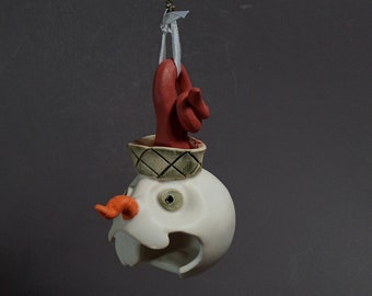 Snowman, Christmas ornament, handmade