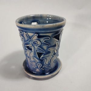 Hand made clay orchid planter, pottery, one of a kind