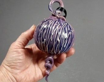 Pottery ornament, purple ornament