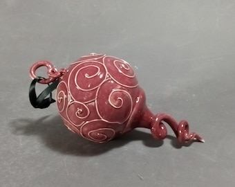 Hand made ornament, clay ornament, one of a kind