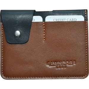 Cawnpore 1860 - Vater, Kartenhalter, Groomsmen Geschenk, Minimalistische Leder Geldbörse, Ehemann Geschenk, personalisierter Kartenhalter