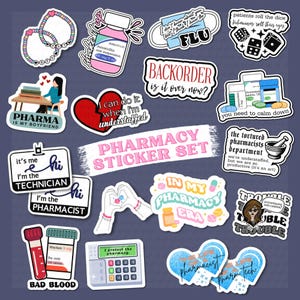 Pharmacy Era Stickers - Pharmacy Tech Gift, Nurse Humor, Funny Prescription Parody Decals