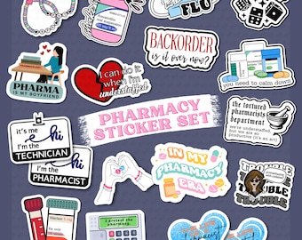Pharmacy Era Stickers - Pharmacy Tech Gift, Nurse Humor, Funny Prescription Parody Decals